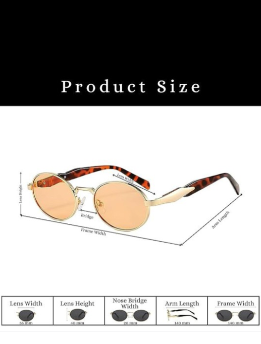 FILZA GLASSES Unisex Oval Sunglasses with UV Protected Lens