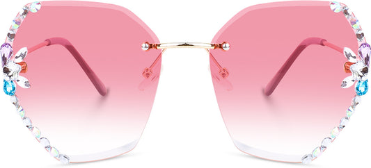 Filza Glasses Butterfly Sunglasses for WOMEN AND GIRLS (PINK)