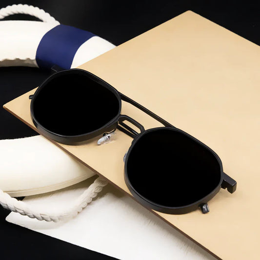 Filza Glasses Oustler Black And Black Unisex Sunglasses