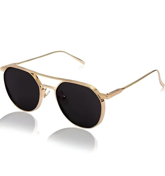 Filza Glasses Oustler Gold Black Unisex Sunglasses