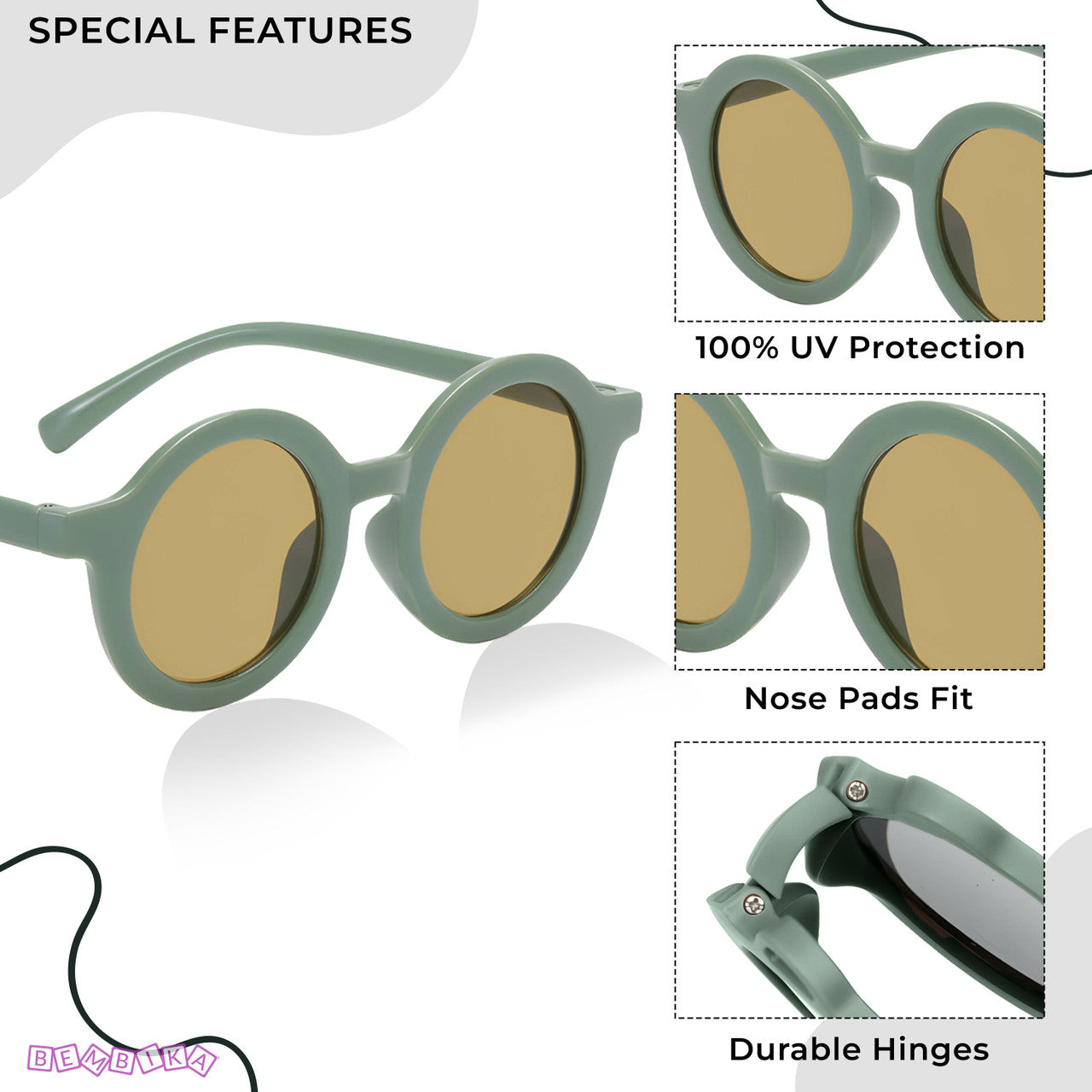 FILZA GLASSES KIDS GREEN SUNGLASSES
