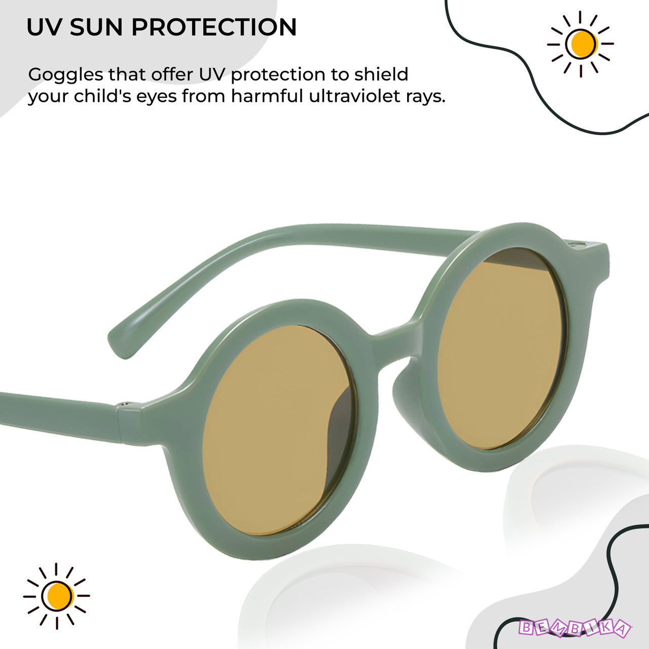FILZA GLASSES KIDS GREEN SUNGLASSES